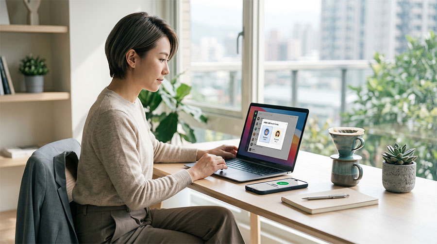 solopreneur-line-premium-multi-profile-backup 一人公司女性創業者使用LINE Premium多重個人檔案切換功能與100GB雲端備份