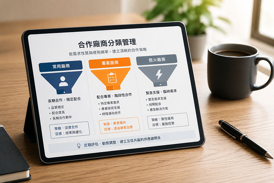 supplier-classification-strategy 微型企業供應商分類管理法,建立高效外包廠商名單。