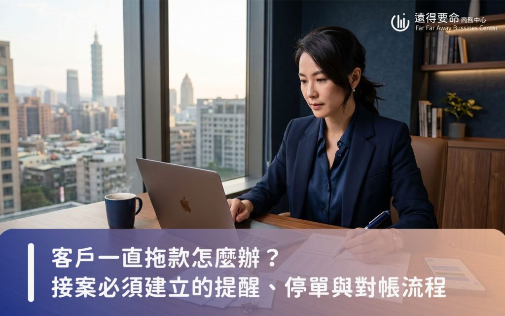 接案工作室創辦人利用結構化收款追蹤表與財務文件控管未收帳款與現金流