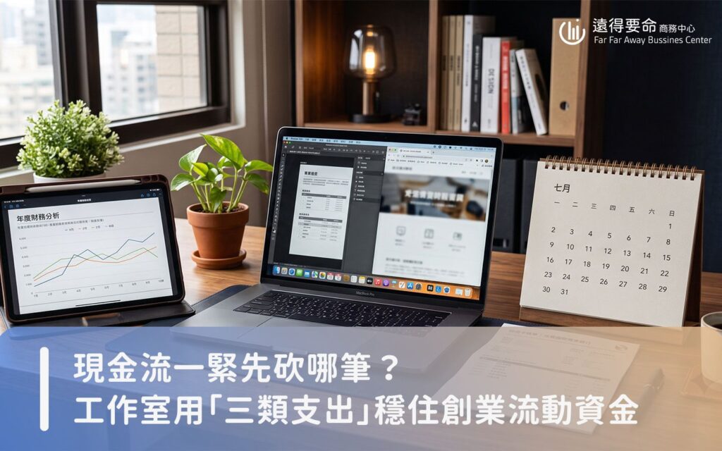 個人工作室規劃微型創業現金流與付款日曆的辦公桌